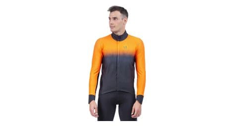 Alé gradient long sleeve jacket black/orange fluo