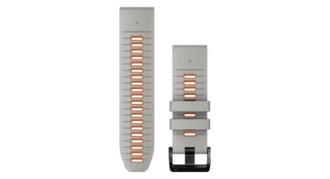 Garmin QuickFit 26 mm Silikonarmband Fog Grey Ember Orange