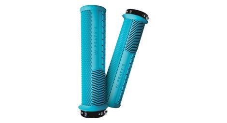 Paire de grips peaty's monarch knurl bleu turquoise