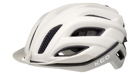 Casque ked champion visor blanc gris mat
