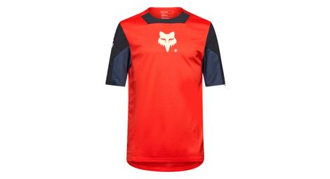 Maillot manches courtes fox defend elevated rouge homme