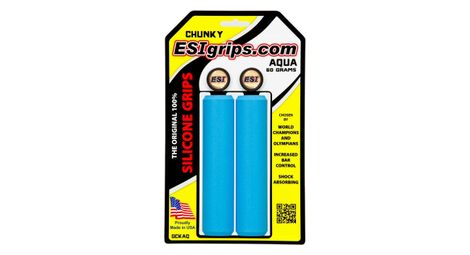 Paire de grips esi chunky 32mm bleu ciel