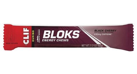 Clif bar clif bloks chicles energéticos (6 chicles) cereza negra 60g