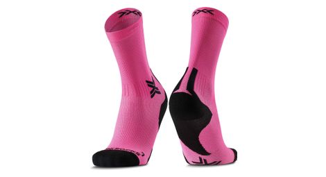 Chaussettes X-Socks Run Discover Crew Rose/Noir