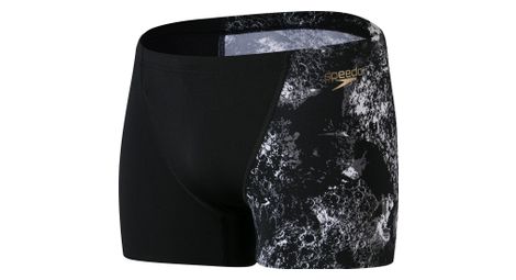 Speedo allover v-cut aquashort schwimmboxer schwarz grau