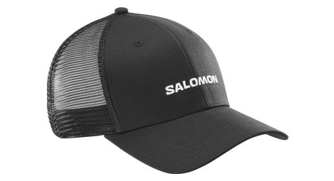 Casquette salomon logo trucker noir