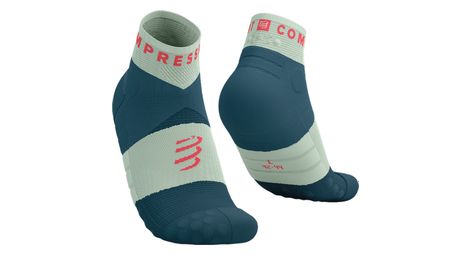 Chaussettes compressport ultra trail low socks bleu