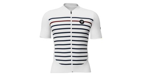 Maillot manches courtes lebram ventoux marinière édition limitée blanc bleu bordeaux