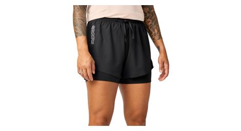 Short 2-en-1 Brooks Cascadia Noir Femme