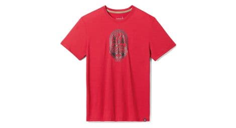 Camiseta manches courtes smartwool mtn trail graphic sst rouge s