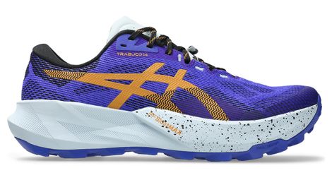 asics trabuco 14 blue orange men s trail running shoes