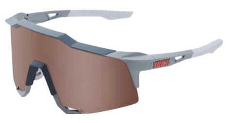 100% speedcraft soft tact brille grau - linse hiper crimson mirror silver