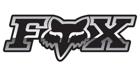 Fox racing shox logo fox pegatinas plateadas