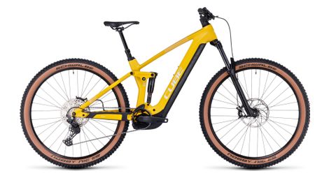 Vtt électrique tout-suspendu cube stereo hybrid 140 hpc pro 625 shimano deore 11v 625 wh 29 jaune vivid sun 2024