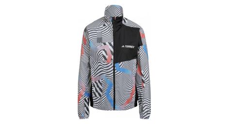 Veste femme adidas primeblue trail windbreaker print