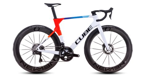 Cube litening aero c:68x slt bicicletta da strada shimano dura-ace di2 12s 700 mm teamline bianco blu rosso 2025