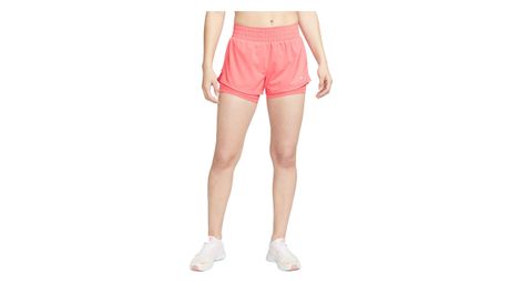 Pantalón corto 2 en 1 nike dri-fit one 3in rosa para mujer