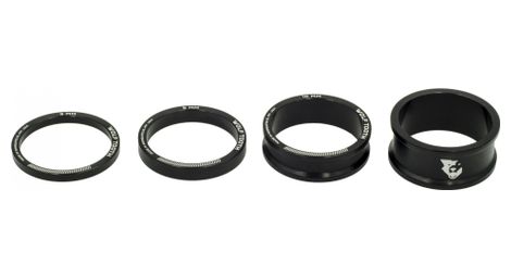 Lot de 4 entretoises de direction wolf tooth precision headset spacers kit noir