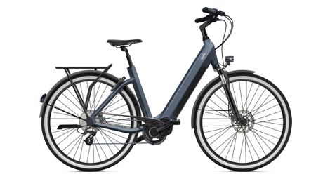 Vélo de ville électrique o2 feel iswan city boost 6.1 univ shimano altus 8v 432 wh 28 gris anthracite