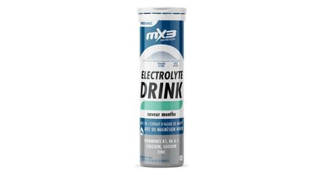 Boisson electrolytes mx3 menthe 15 pastilles