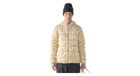 Heren Haglöfs Hede Dons Beige Hooded Jacket