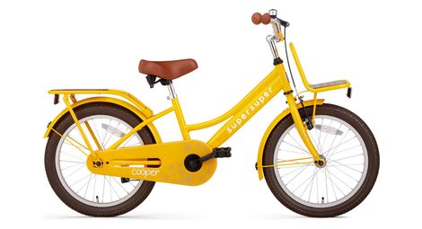Velo enfant supersuper cooper bamboo 18 pouces jaune