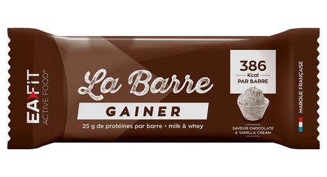 La barre gainer chocolate et vanilla cream x 16 barres