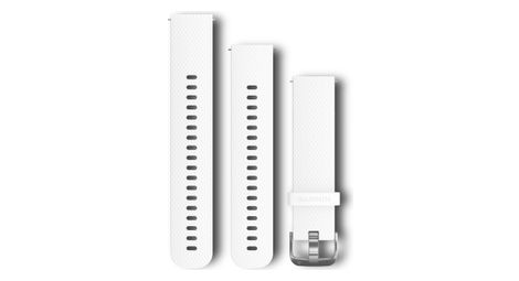 Bracelet de Montre Garmin Quick Release 20 mm Silicone Blanc Argent