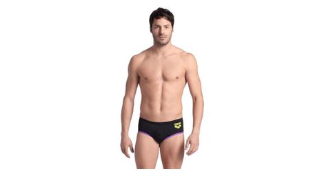 Slip de bain arena one big logo noir violet homme