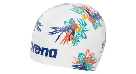 Bonnet de bain arena poolish blanc multi couleurs