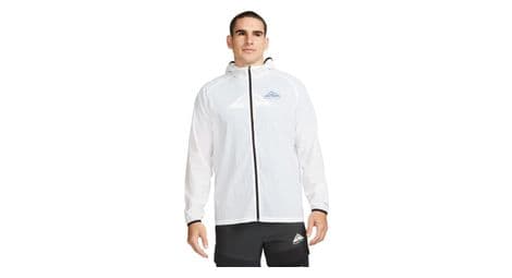 Wasserabweisende nike trail aireez windjacke weiß