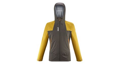 Millet fitz roy giacca impermeabile khaki/giallo m