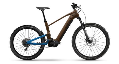 Bicicleta eléctrica de montaña con suspensión total Haibike AllTrail 6 29"/27,5" Shimano 12 velocidades, 800 Wh, Bosch 120 Nm, marrón/azul, 2026