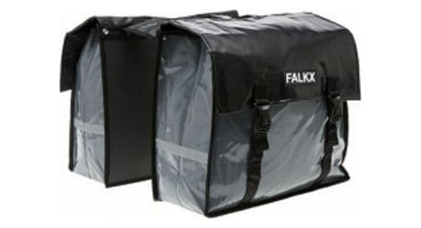 Falkx sacoche de vélo double bisonyl 40 litres gris/noir