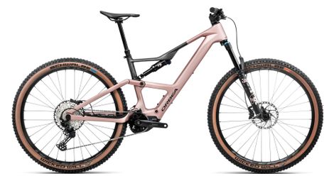 Orbea rise sl m20 mtb elettrica a sospensione completa shimano slx 12s 630 wh 29'' desert rose carbon raw grey 2025