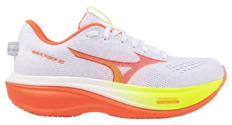 Chaussures Running Mizuno Wave Rider 30 Blanc/Orange Femme