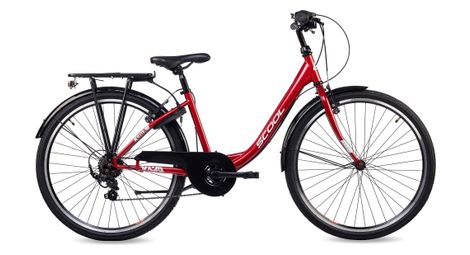 S’COOL chiX, vélo enfant, 6 vitesses, Rouge/Blanc