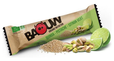 3 barres energetiques bio baouw quinoa pistache citron vert 25g