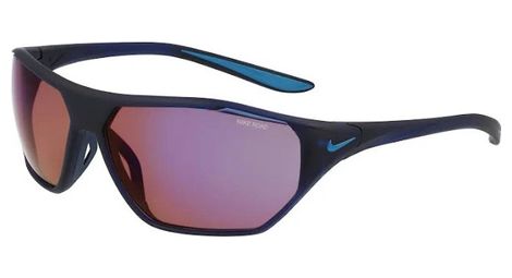 Lunettes nike aero drift e road tint blue mirror noir bleu
