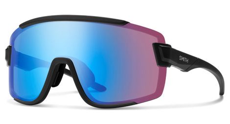 Occhiali smith wildcat matte black + chromapop low light rose blue mirror lens