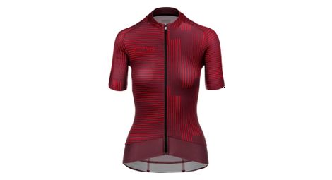 Maillot manches courtes femme bioracer epic warp avec manchettes bordeaux