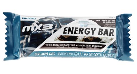 Barre énergétique mx3 chocolat noir/pointe de sel 40g