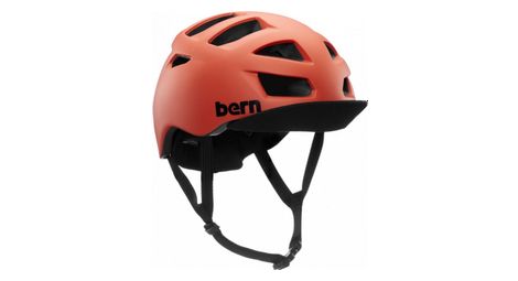 Casque bern allston satin coral avec visière