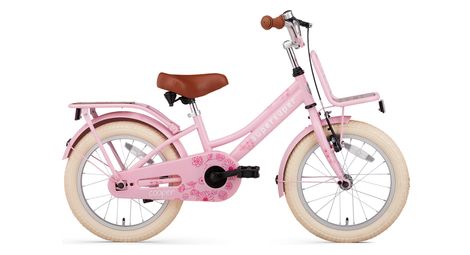 Velo enfant supersuper cooper bamboo 16 pouces rose