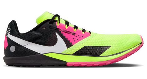 Chaussures d'athlétisme nike zoom rival waffle 6 noir jaune rose