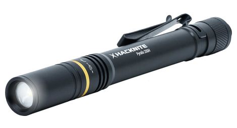 Lampe de poche led stylo hybride rechargeable et piles - pyralis 200h - 200 lumens -hacknite