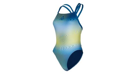 Maillot de bain femme 1 pièce aquasphere essential open back bleu