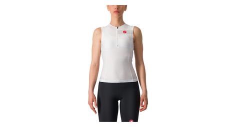 Ärmelloses triathlon trikot für damen castelli free tri 2 weiß