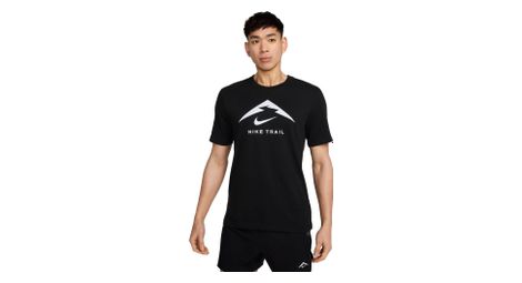 Maillot manches courtes nike dri-fit trail logo noir homme