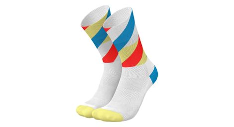 Calzini da corsa incylence loops bianco/blu/giallo